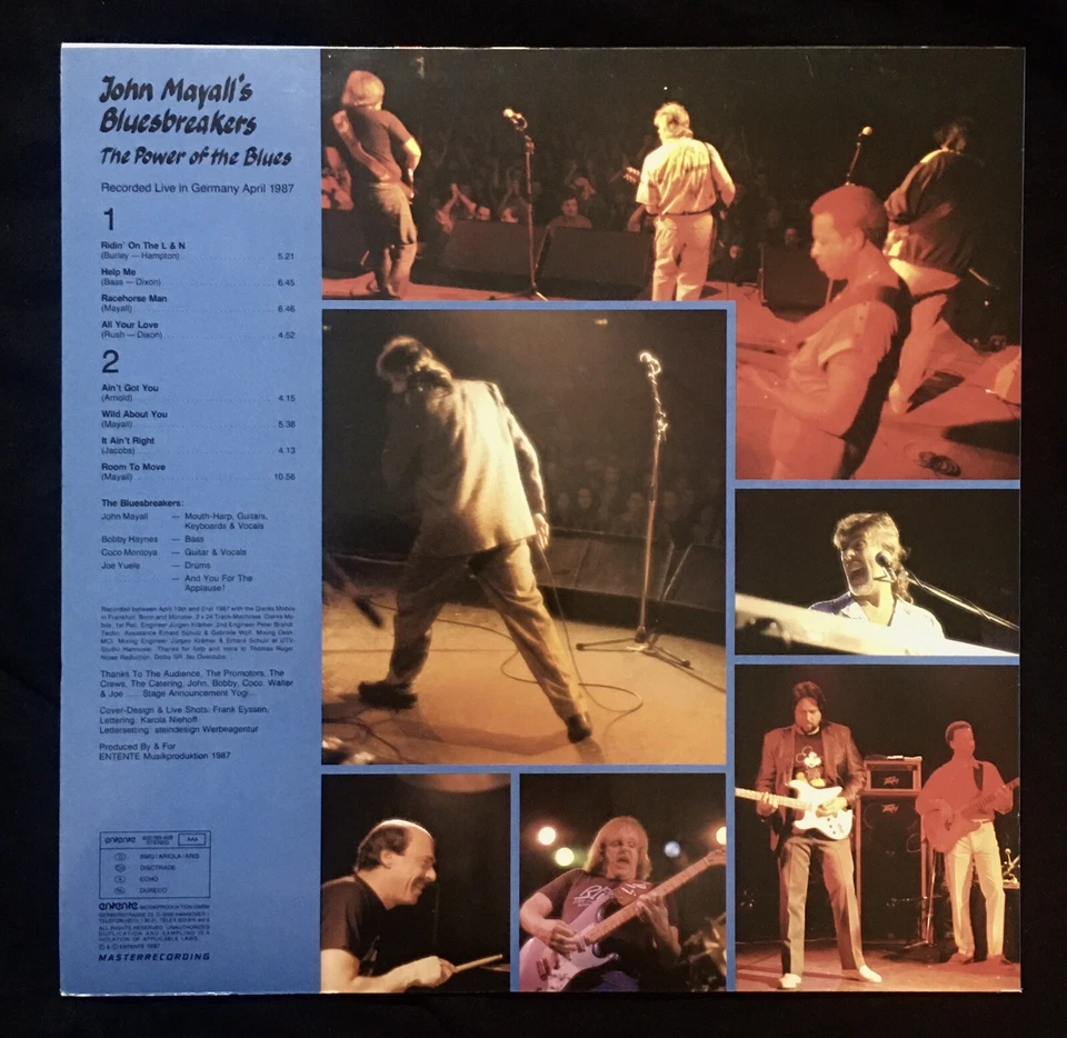 John Mayall‘s Bluesbreakers-The Power of the Blues 1987 BlueVinylTourEditionRare - Bild 2 von 4