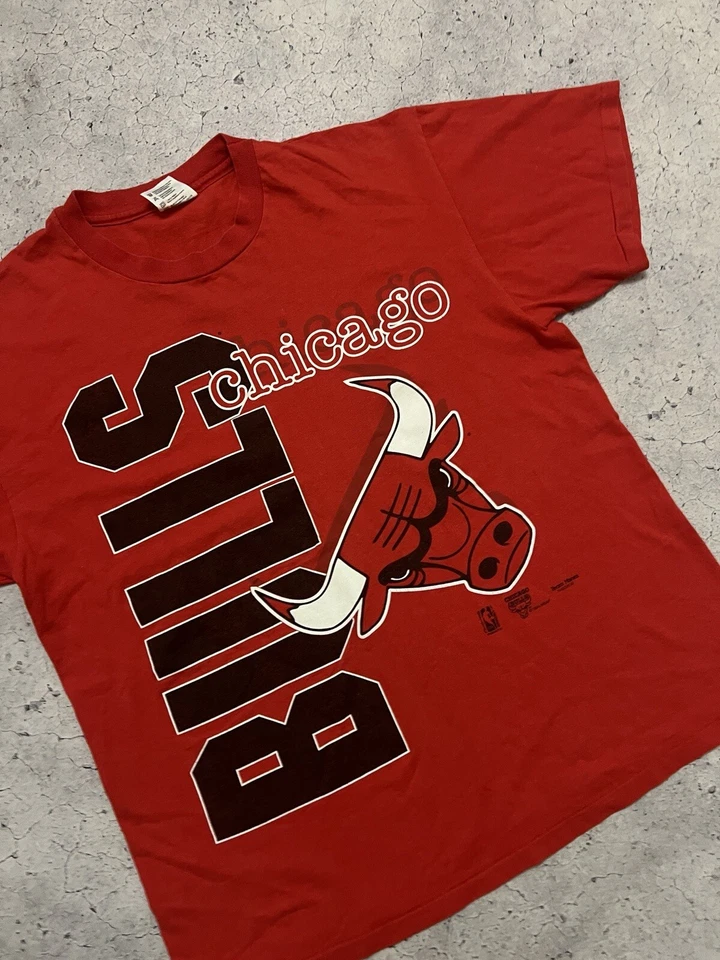 Chicago Bulls Vintage NBA T-Shirt XL Single Stitch 90s 1994 Basketball Tee - Image 2 of 4