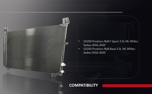 For Lexus GS350 2016-2020 3.5L V6 A/C Condenser LX3030145 / 88460-30B20 - Picture 11 of 12