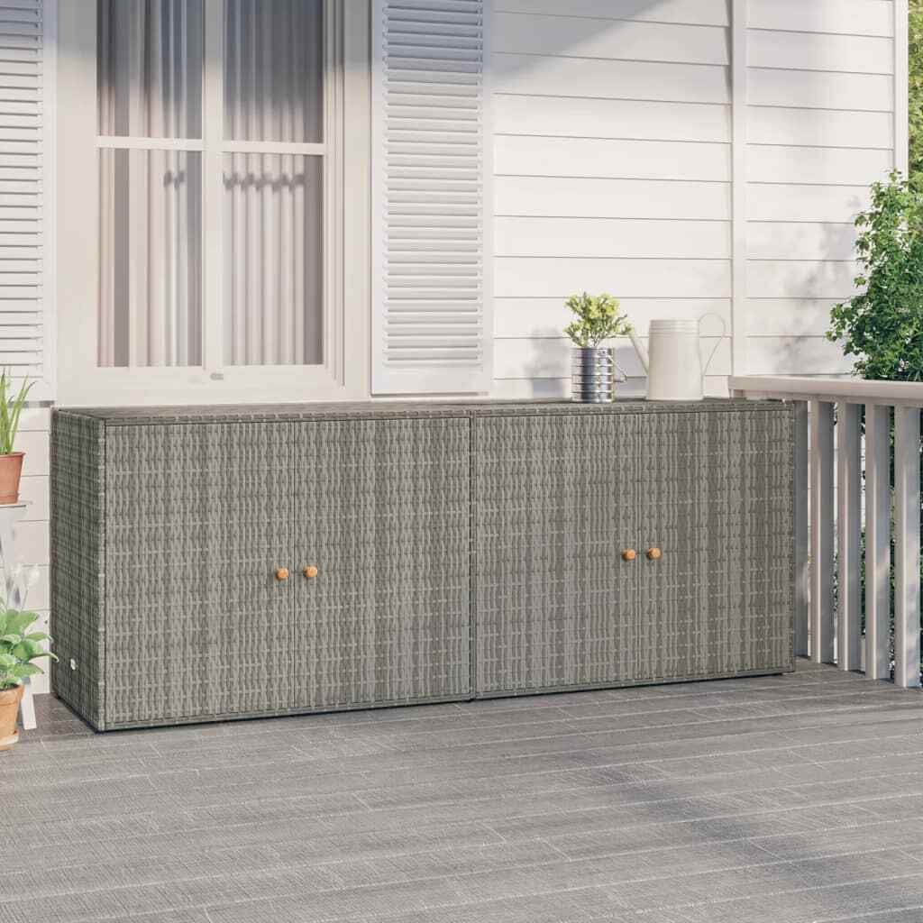 Armario de Almacenaje de Jardín Aparador Mueble Terraza Balcón Ratán PE vidaXL
