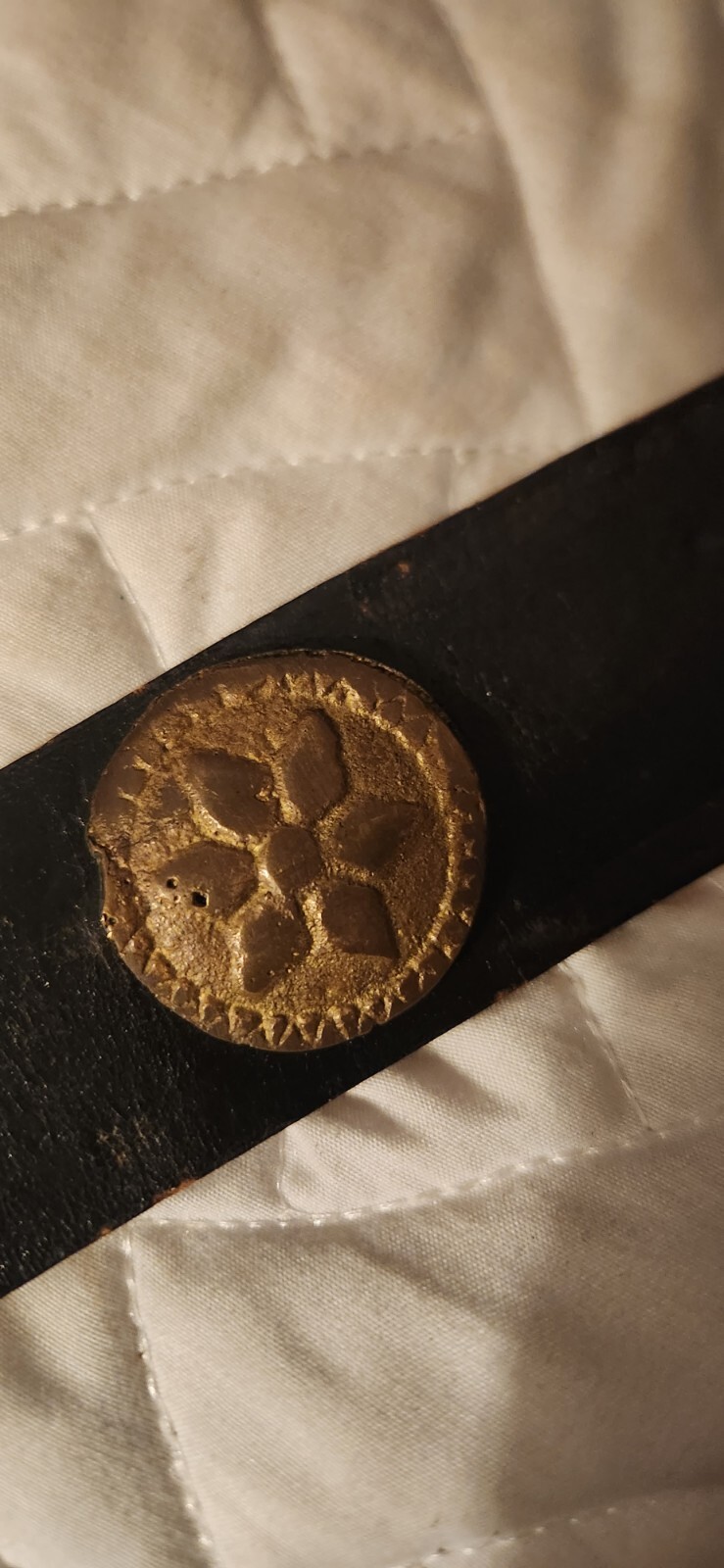 Antique Brass Lion Head Buckle/Leather belt handmade … Gem