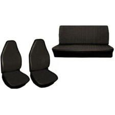 Black Seat Cover Set Vw Bug Super Beetle 1973 Only Empi 4640