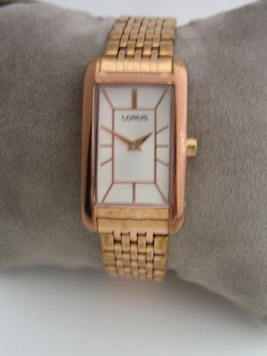 LORUS UHR BY SEIKO DAMEN ARMBAND Y120-X082 GOLD EDELSTAHL ORIGINAL