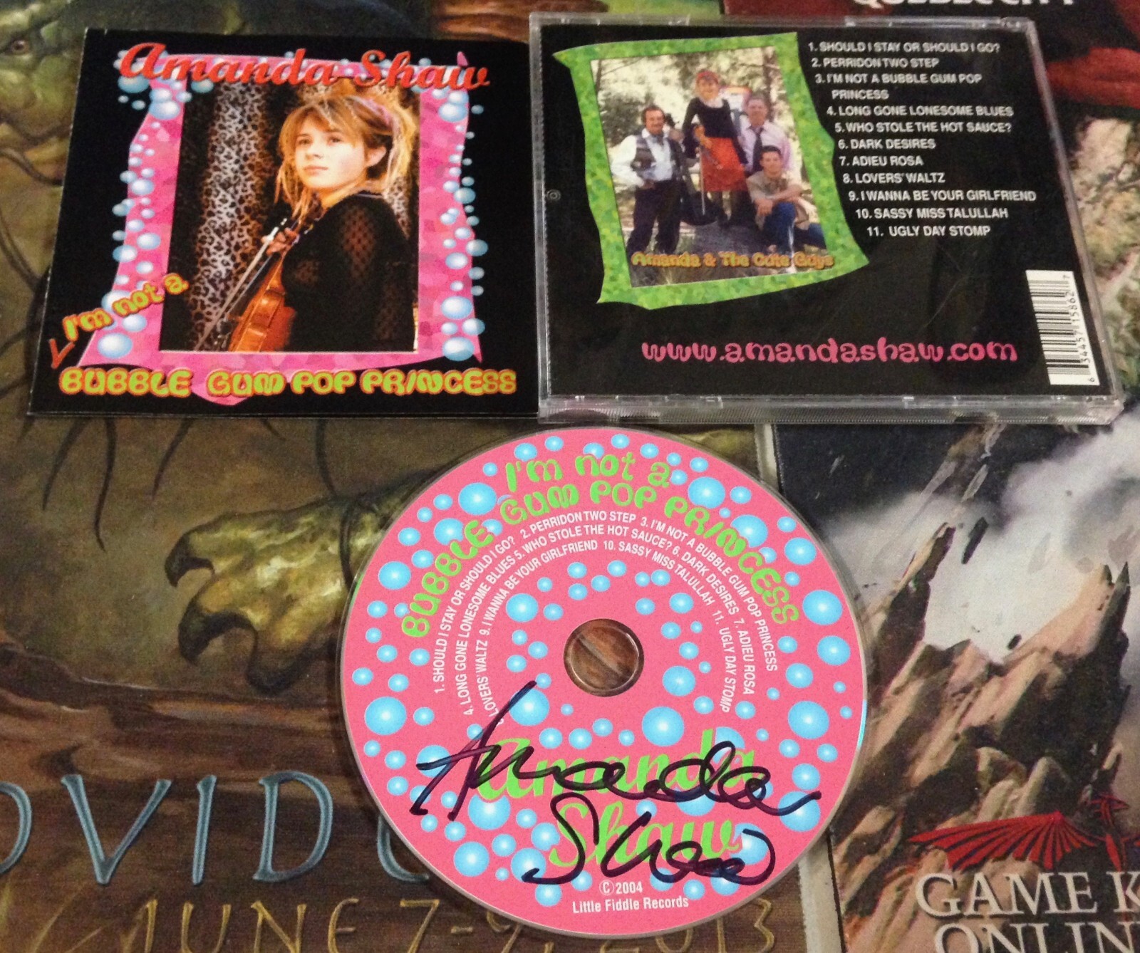AMANDA SHAW - I'm Not a Bubble Gum Princess - CD Signed Fiddle Queen ...
