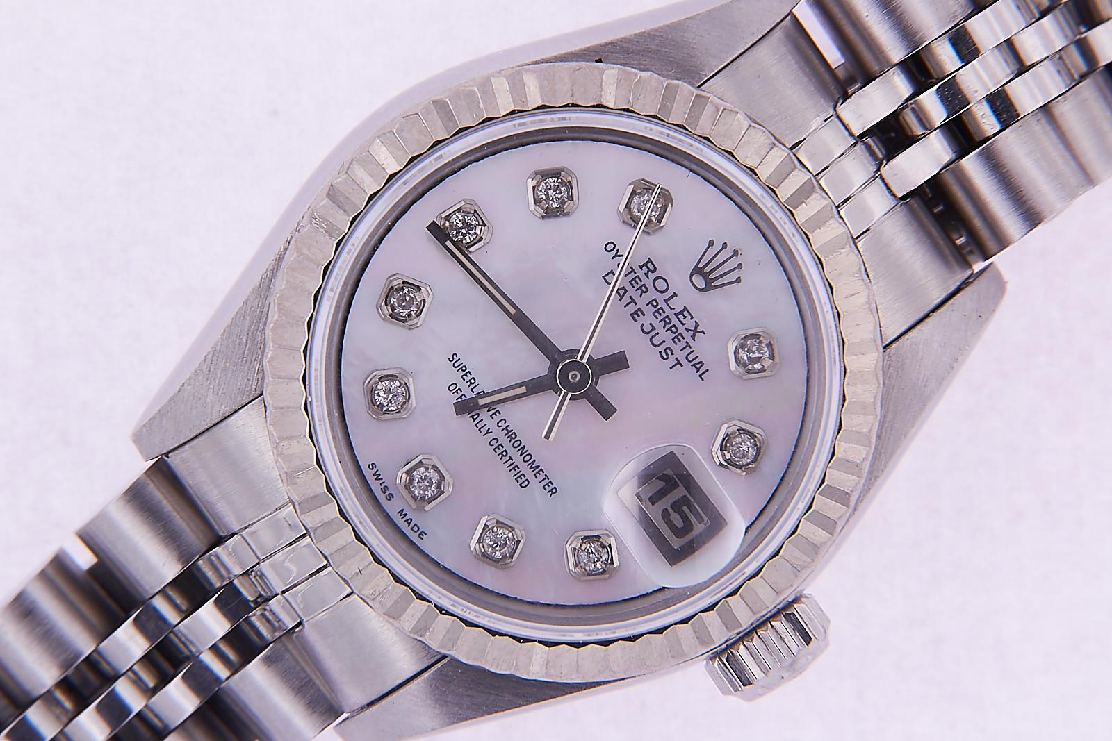Rolex Datejust Stainless Steel Pearl Diamond