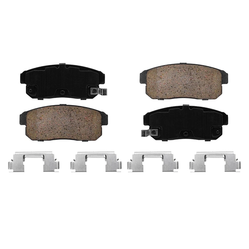 Rear Ceramic Brake Pads + Hardware for 2004 2005 2006 2007 2008-2011 Mazda RX-8 - Image 3 of 4