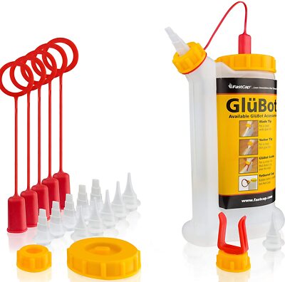 FastCap GluBot Klebeflasche Spenderhilfe & Zubehörpaket 16oz 473ml