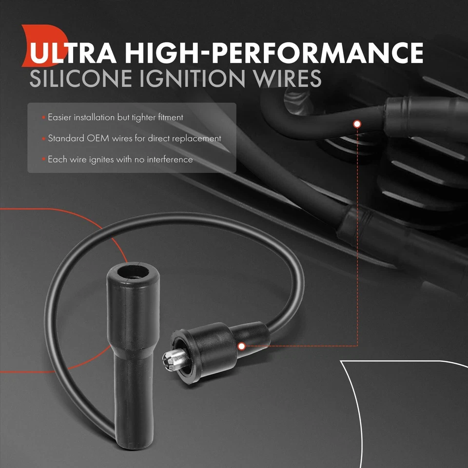 9 件火花塞电线套装适用于凯迪拉克 DeVille Calais Fleetwood 1971 - 1973 埃尔多拉多 — 第 3/4 张图片