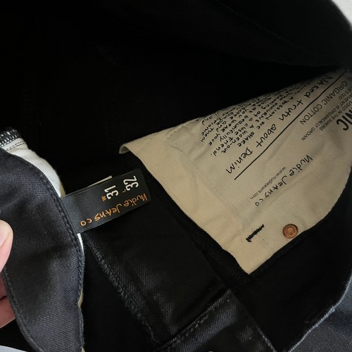 Nudie Lean Dean Slim Tapered Jeans - Men's Size 31*32 - Black - Picture 9 of 12