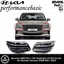 Genuine OEM FULL LED Headlight LH+RH 2p Set for Hyundai Genesis GV80 2021-2023