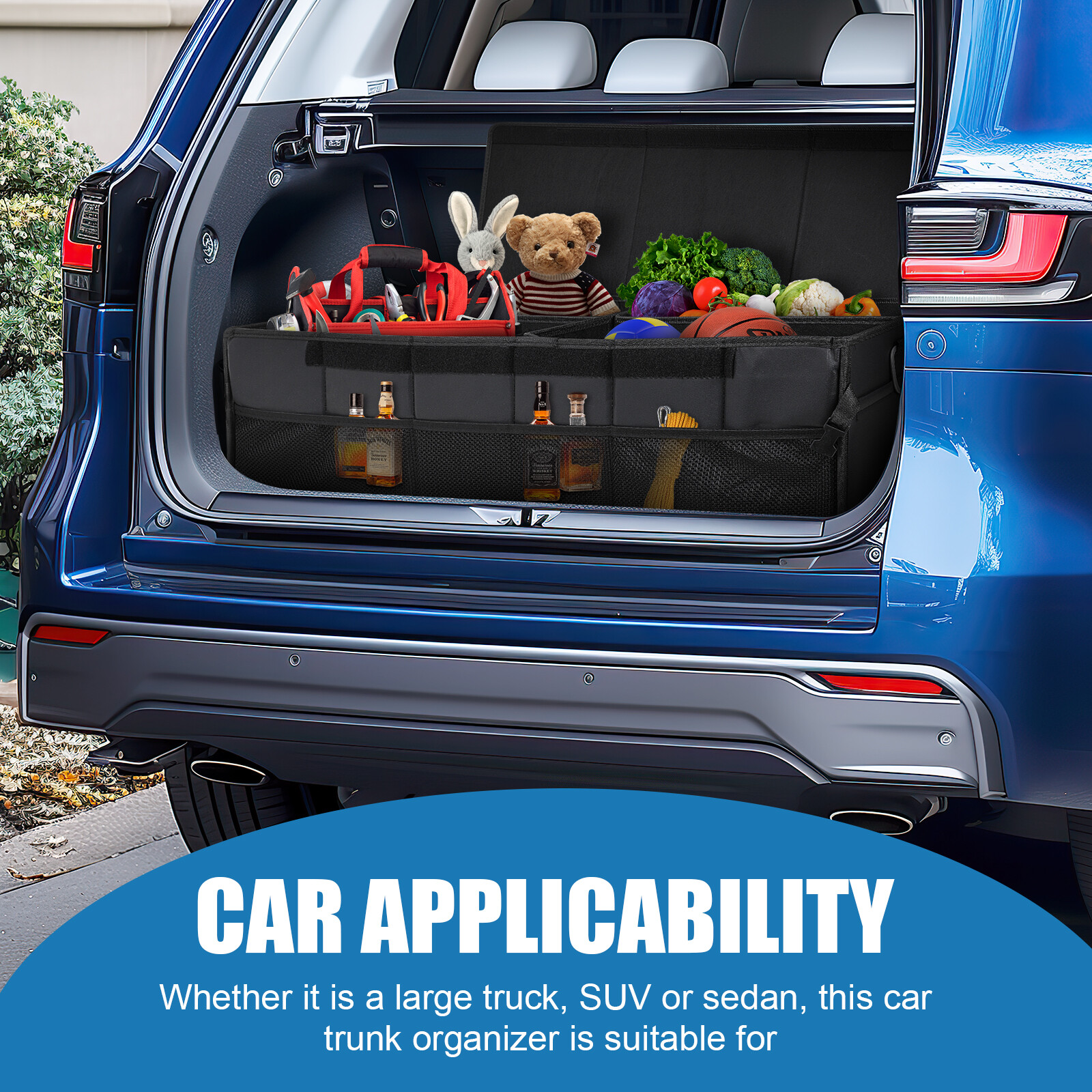 For Kia Soul Car SUV Trunk Organizer Collapsible Cargo Storage Fold Box Bin Bag