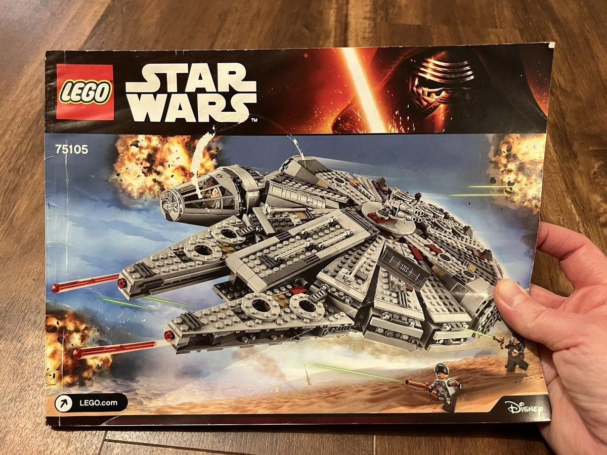 Lego Star Wars 75105 Force Awakens Millennium Falcon Instruction Manual Only