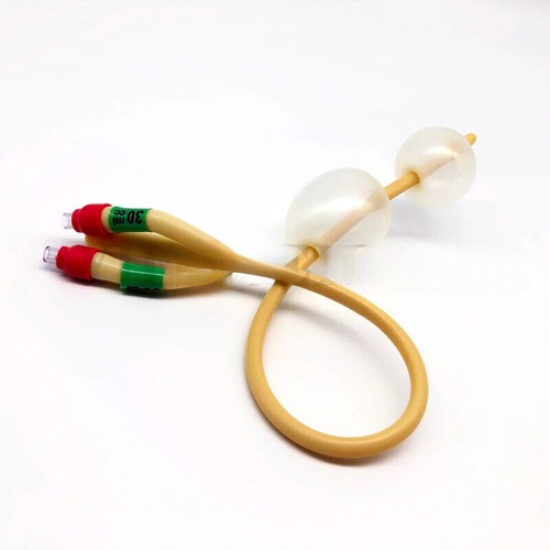 Palloncino Uretrale Doppio 3 Vie Lattice Foley Rivestito Silicone Sterilizzato Orinatoio Maschile - Foto 5 di 11
