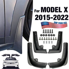 Set of 4 Mud Flaps for Tesla Model X 2015-2022 Front Rear Splash Guards mudguard