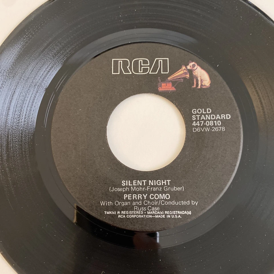 Perry Como 45 Silent Night / O Come All Ye Faithful NEW unplayed Christmas pop - Image 2 of 3