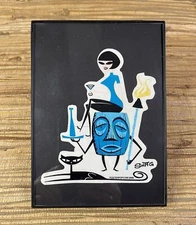 Shag Josh Agle Framed Sticker Skull Monster Surf  MCM from Poster Pop 2000