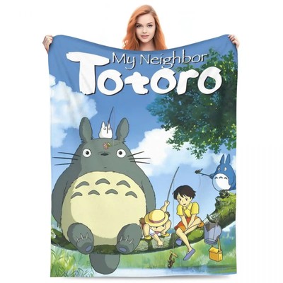 Cartoon Totoros Kuscheldecke Fleece Überwurfdecke weiche Tagesdecke