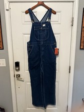 Hisea Overalls Denim Lifetime Warranty 36 X 30 Blue NWT