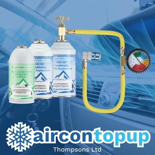 Car R134 AC Aircon Air Con Large Topup Leak Stopper Sealer Refill Regas DIY Kit