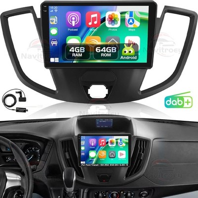 DAB+ Für Ford Transit 2015-2018 Android 15 Autoradio GPS Navi CarPlay BT 4G+64G