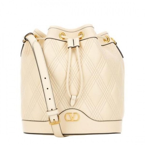 Valentino Quilted Nappa Leather Drawstring Shoulder Bag 151103759 [P]
