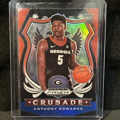 2020-21 Panini Prizm DP - Crusade Anthony Edwards #81 Red White & Blue Prizm RC