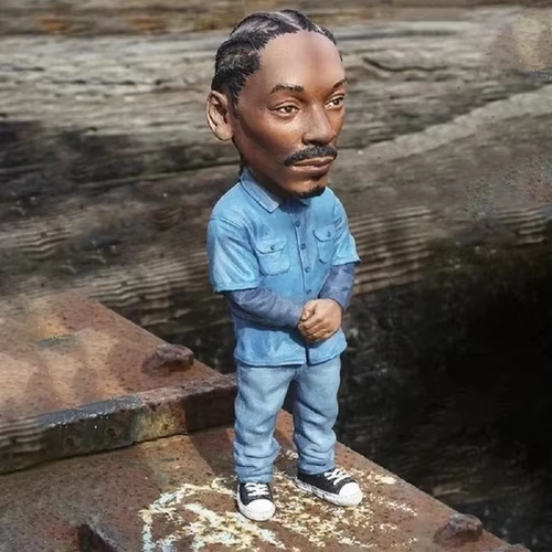Tupac Figurine New Rapper Star Cool Hip Hop Guy Ornaments Creative ...