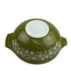 Vintage Pyrex 444 Spring Blossom Green Crazy Daisy Cinderella Mixing Bowl 4 Qt