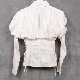 ANNE FONTAINE Elisse Puff Sleeve Corset Blouse Regency Victorian Statement 40/8