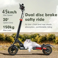 750W 10in Smart E - Scooter: 28Mph High - Speed, Foldable for Quick Commute