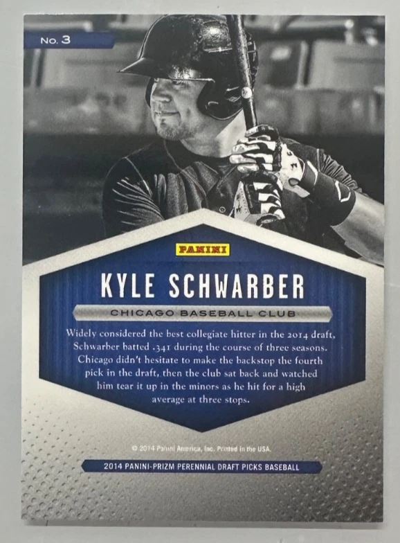 2014 Panini Prizm Perennial Draft Picks Kyle Schwarber #3 Cubs - Image 2 of 2