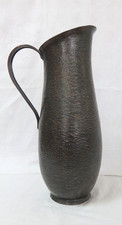 Gro&szlig;e alte Kupferkanne Bodenvase ca 46 cm Hammerschlagdesign Vintage Krug