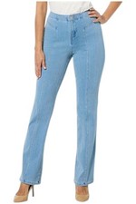 DG2 Women's Super Stretch Knit Denim Front-Seam Bootcut Jean Chambray