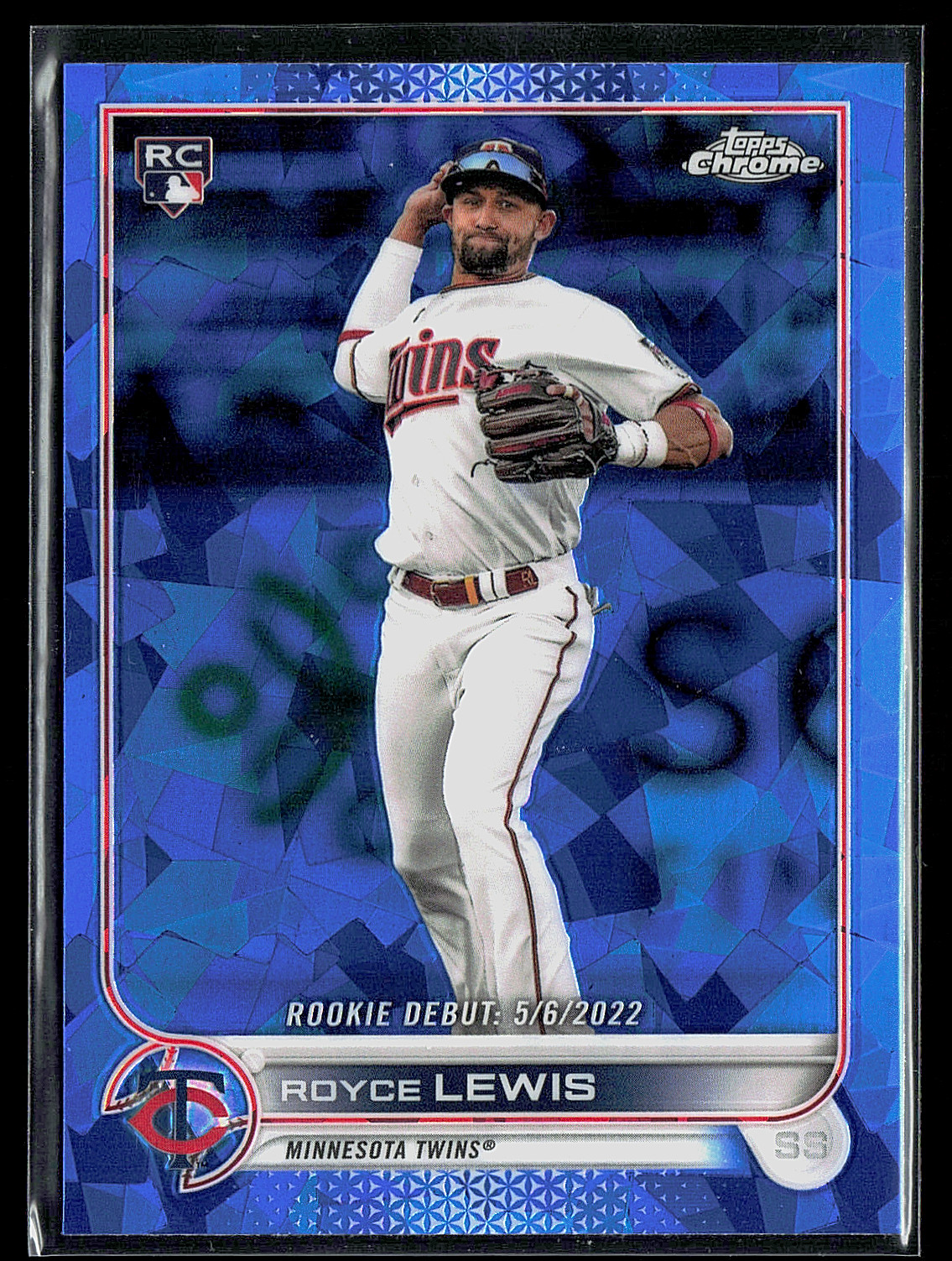 2022 TOPPS CHROME UPDATE SAPPHIRE ROYCE LEWIS #US149 RC ROOKIE DEBUT