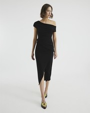 river island ribbed dress River Island - Midi Dress - Women - Viscose/Nylon - L