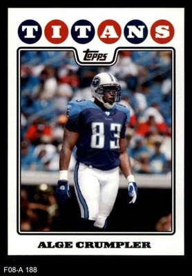 2008 Topps #188 Alge Crumpler Titans North Carolina 8 - NM/MT