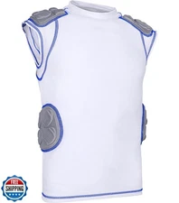 Exxact Sports Defender Youth Padded Football Shirt - Football Rib Protector w
