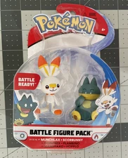 2020 Pokemon Battle Figure Pack Munchlax Scorbunny 2 inch Action Figures Sealed