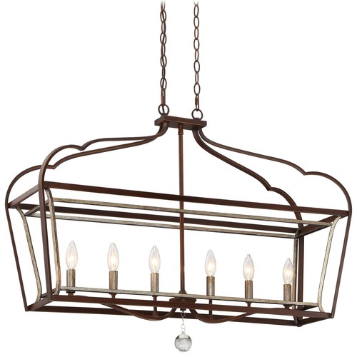 Minka Lavery 4346-593 Astrapia 6 Light Dark Rubbed Sienna Island Light