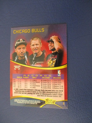 1997-98 TOPPS STADIUM CLUB MICHAEL JORDAN #5 CHICAGO BULLS TEAM OF 