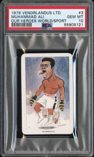 1979 Venorlandus World of Sport Our Heroes Flik-Cards Muhammad Ali #3 PSA 10