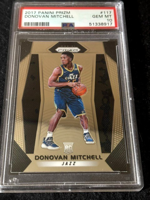 2017 Panini Prizm Donovan Mitchell Rookie #117 PSA 10 GEM MT Cleveland Cavaliers view 1