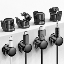 Cable Clips 8 Pack Cord Organizer Smooth Adjustable Adhesive