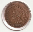 US Rare Old West 1883 Indian Head Penny Coin American Collection Shield Cent X75