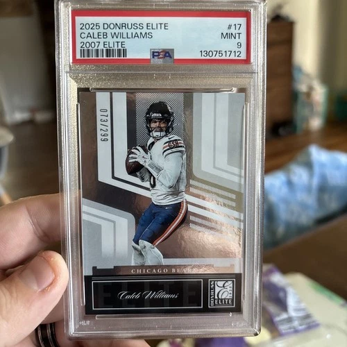 2025 Panini Donruss Elite - 2007 Elite Caleb Williams #17- 73 /299 First PSA 9
