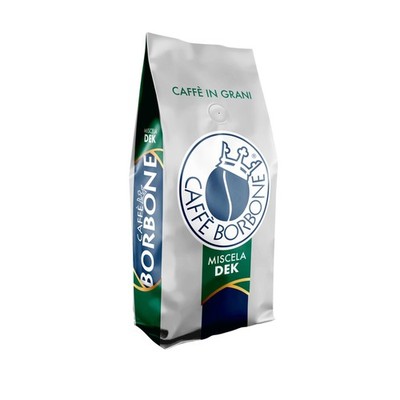 Caffè Borbone Miscela DEK 1kg Bohnen | Entkoffeinierter Espresso Ganze Bohnen