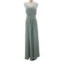 AW BRIDAL 8 M sage green Gwyneth wedding bridesmaid maxi dress new 0b15