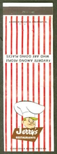 Jerry's Pride-Fried Chicken Restaurant matchcover
