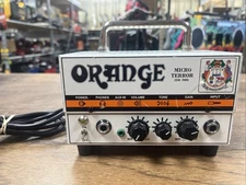 Orange Amp Micro Terror MT20 (White) Hybrid Amp Head Mini Stack Combo Bundle