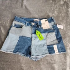 So womens jrs high rise shortie shorts jean denim sz 9 / 29 nwt